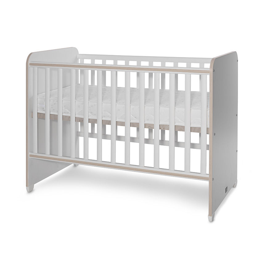 Bed sweet dream 60/120 color white/light oak