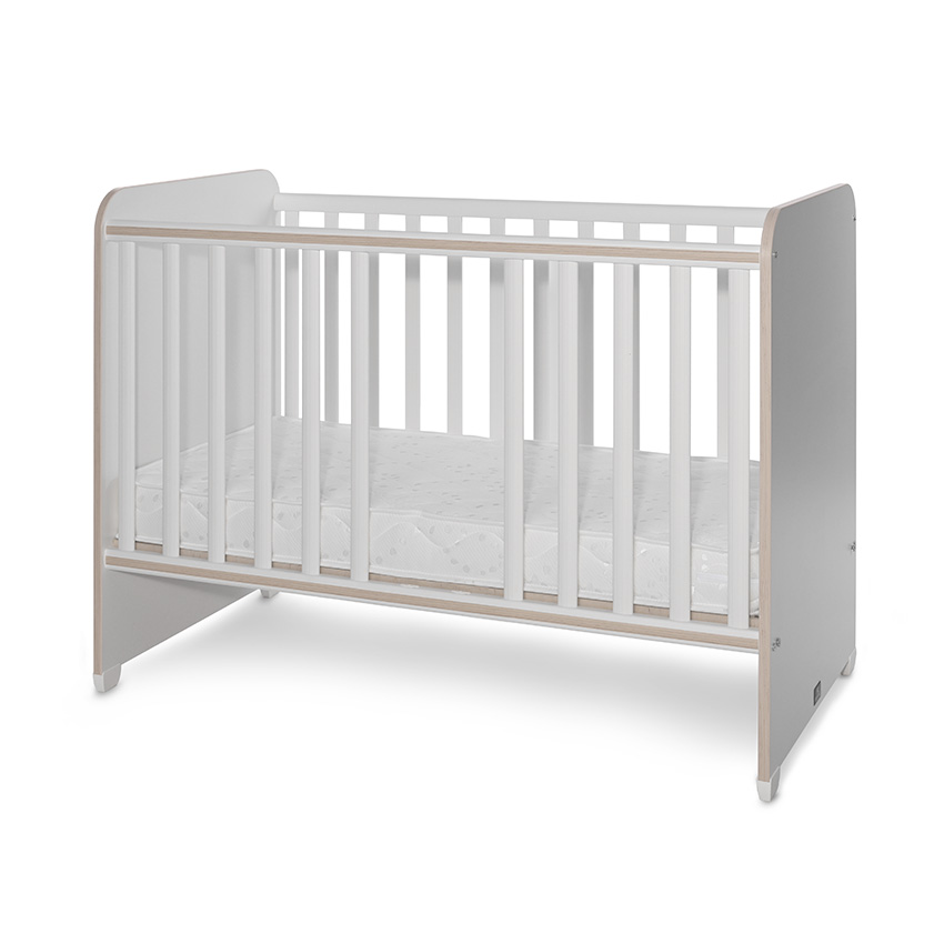 Bed sweet dream 60/120 color white/light oak