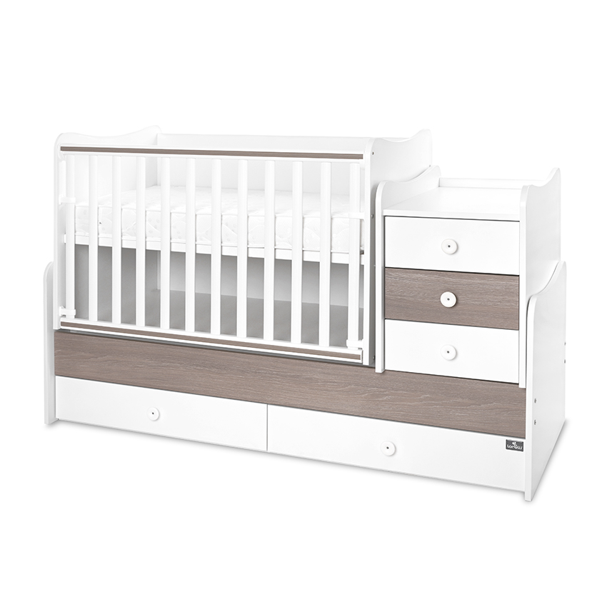 Легло maxi plus new 70/160 бяло/кафе-3box