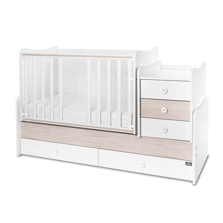 Легло maxi plus new 70/160 бяло/светъл дъб-3box