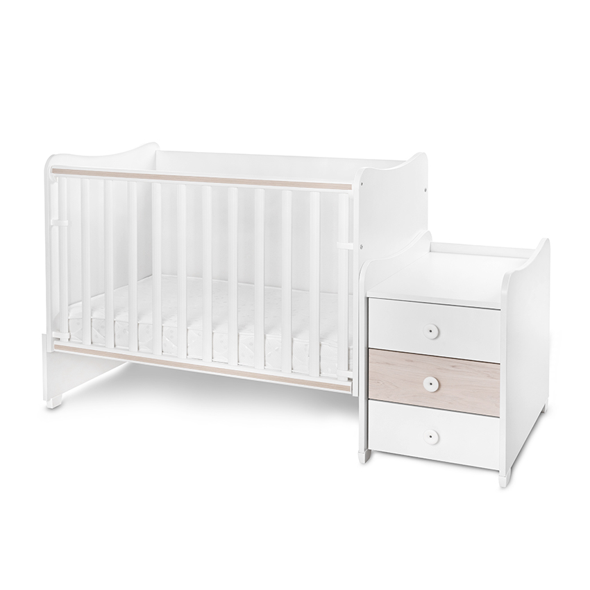 Легло maxi plus new 70/160 бяло/светъл дъб-3box