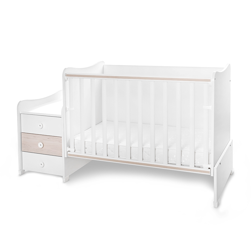 Легло maxi plus new 70/160 бяло/светъл дъб-3box