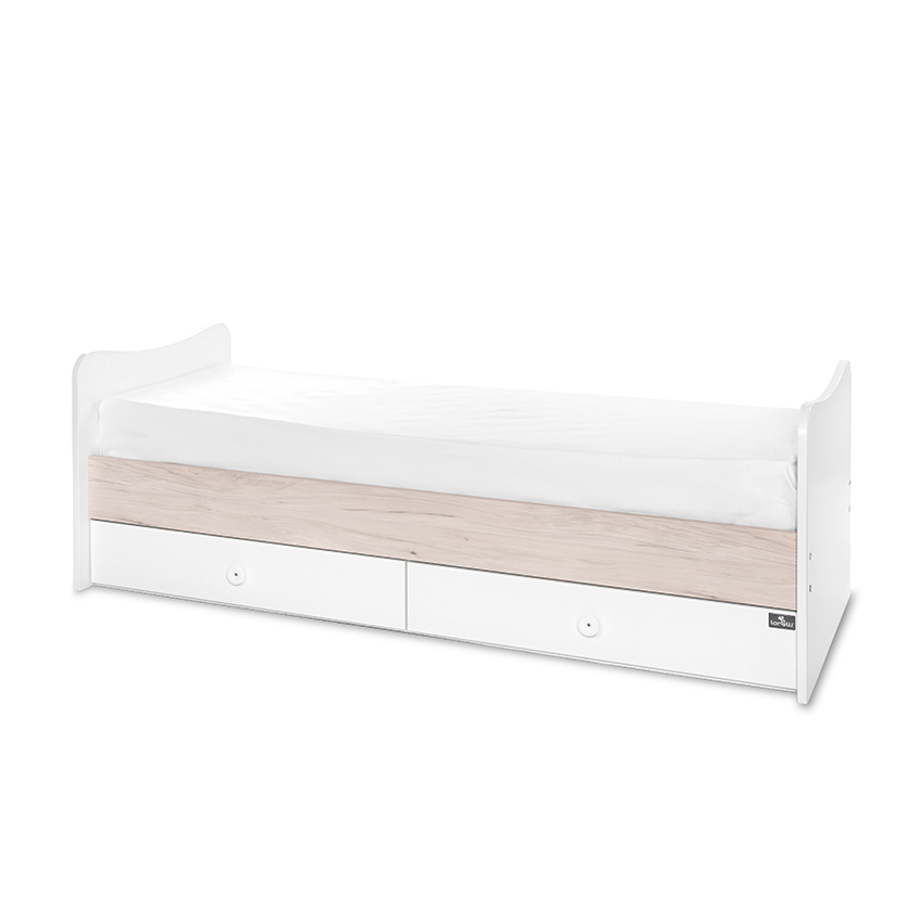 Легло maxi plus new 70/160 бяло/светъл дъб-3box