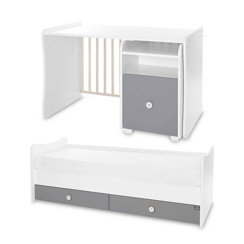 Легло trend plus 70/160 цвят бяло/stone grey-3box