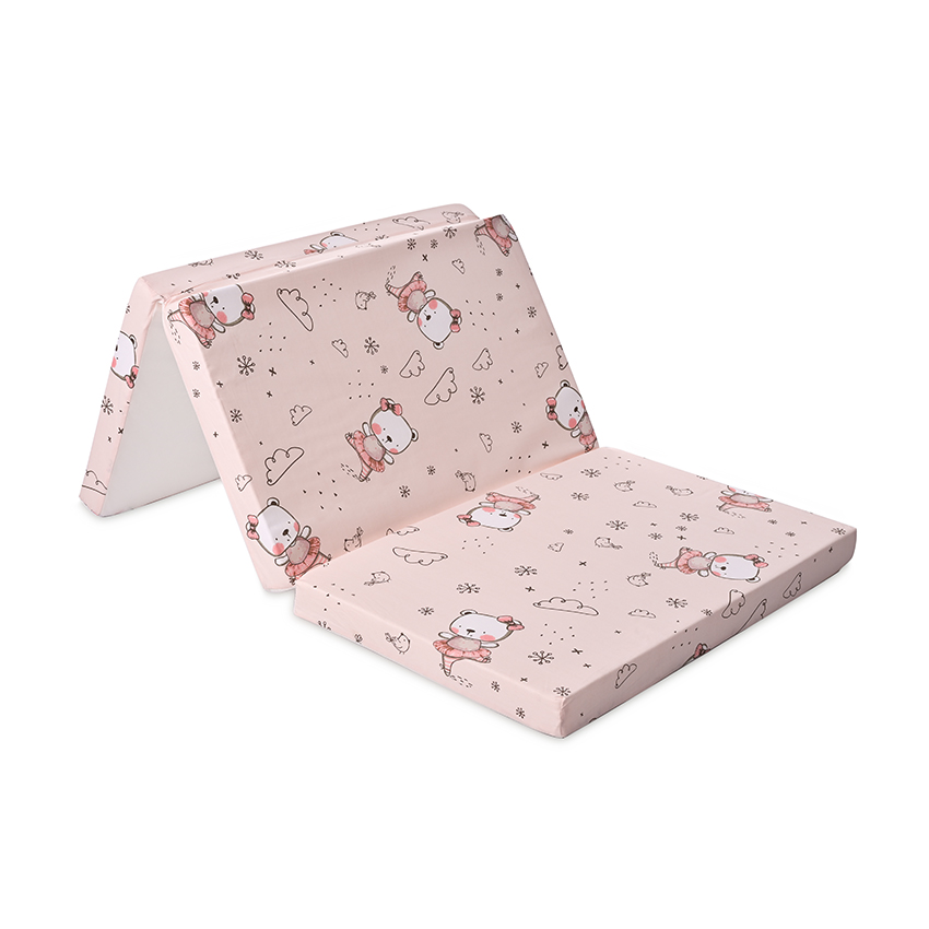 Folding mattress classic 60/120/5 pink