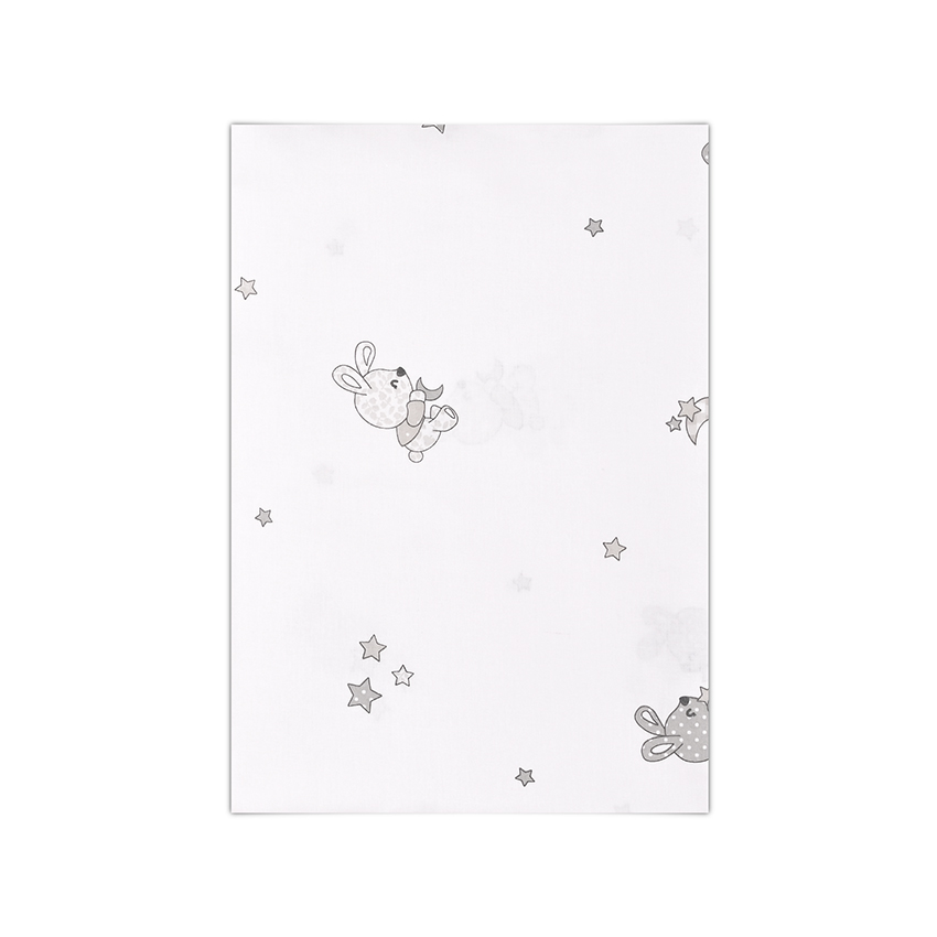 SHEET 150/100cm LITTLE RABBITS GRAY