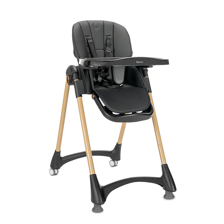 СТОЛ ЗА ХРАНЕНЕ REMO BLACK /wooden effect