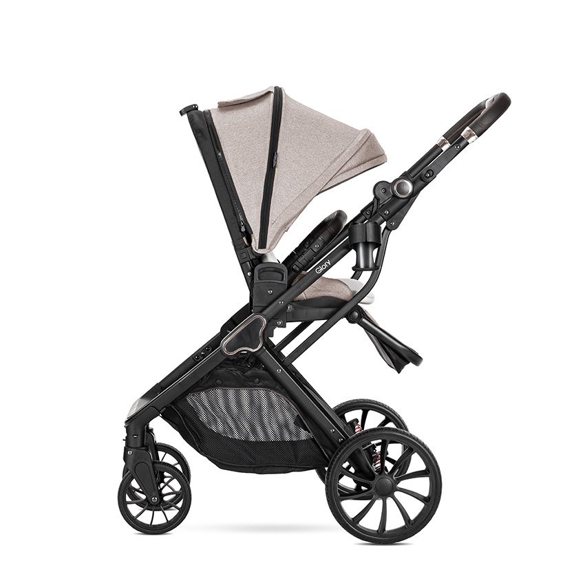 Бебешка количка GLORY 2in1 BEIGE+АДАПТОРИ с кош за новор