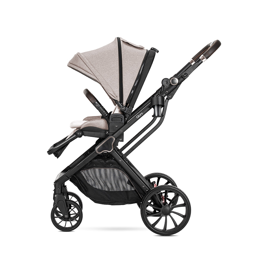 Бебешка количка GLORY 2in1 BEIGE+АДАПТОРИ с кош за новор