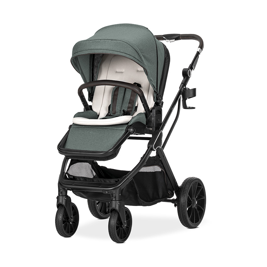 Baby stroller GLORY 2in1 GREEN + adapters with carrycot