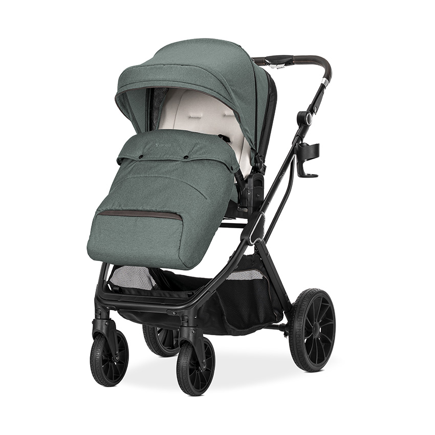 Baby stroller GLORY 2in1 GREEN + adapters with carrycot