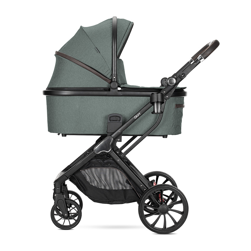 Baby stroller GLORY 2in1 GREEN + adapters with carrycot