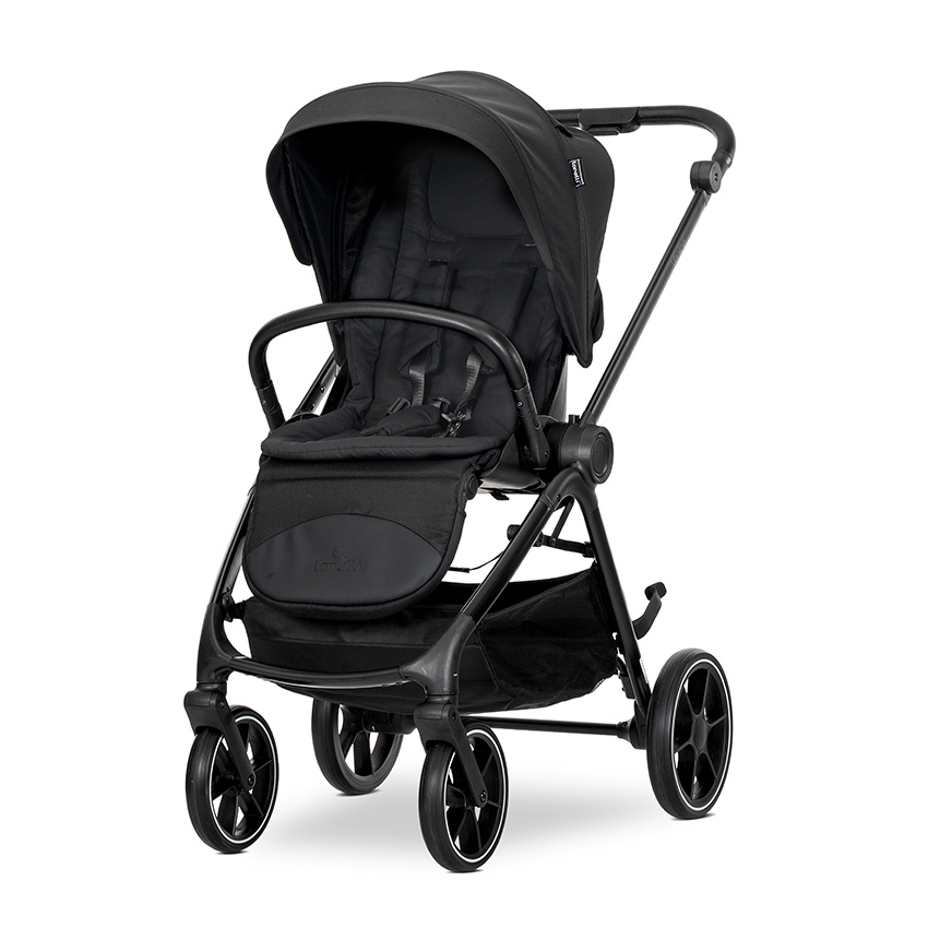 Бебешка количка VENICE 2в1 до 22 кг BLACK с кош за новор