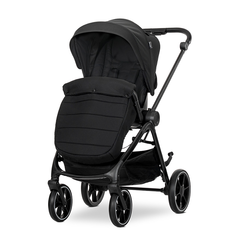 Бебешка количка VENICE 2в1 до 22 кг BLACK с кош за новор