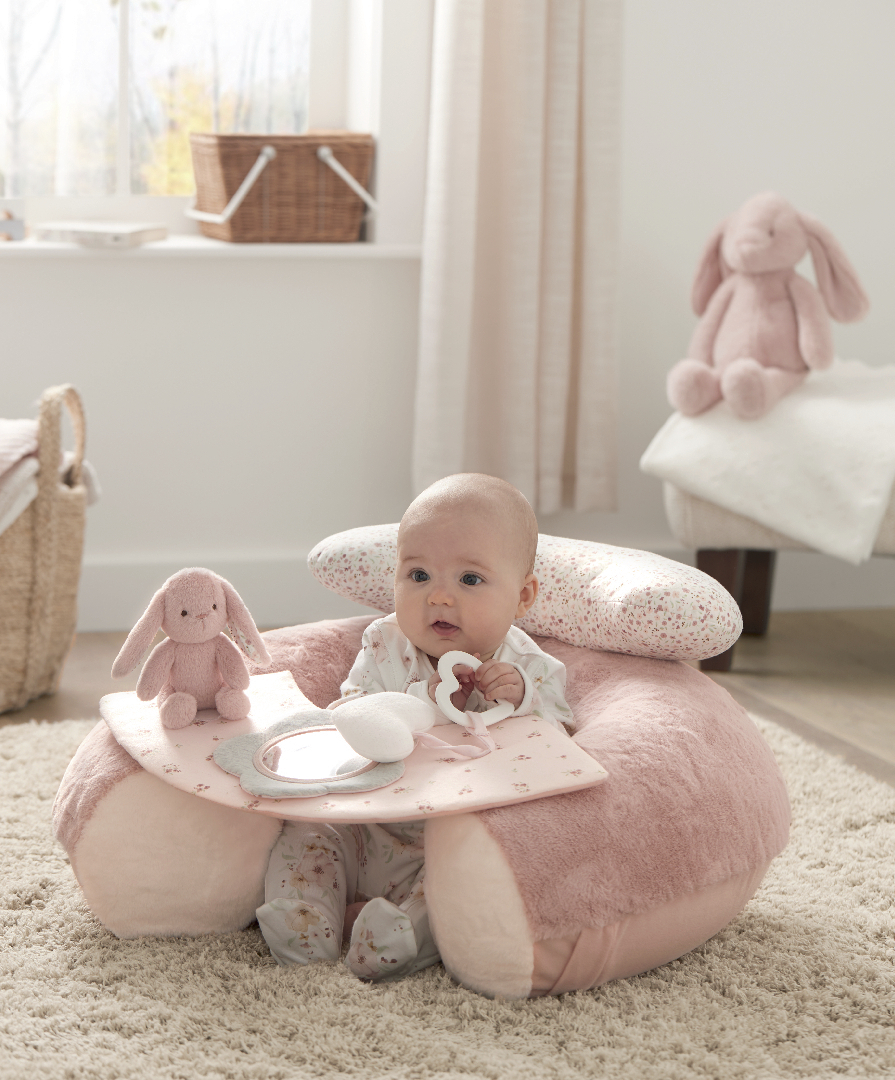 Mamas & Papas Интерактивна седалка Sit and Play - Welcome to the world Pink