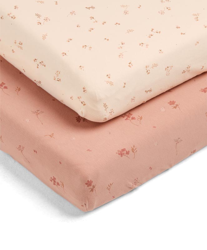 Mamas & Papas Fitted Sheets 2 pack 70x142cm - Wildflower
