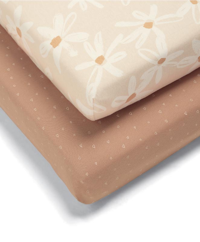Mamas & Papas Долен чаршаф с ластик за легло 2 броя 70x142см - Daisy