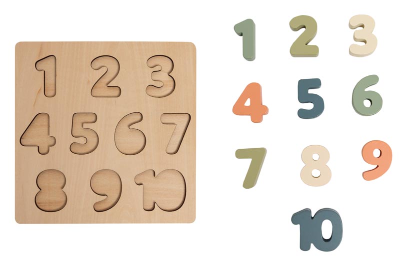 Pearhead Numbers wooden puzzle toy
