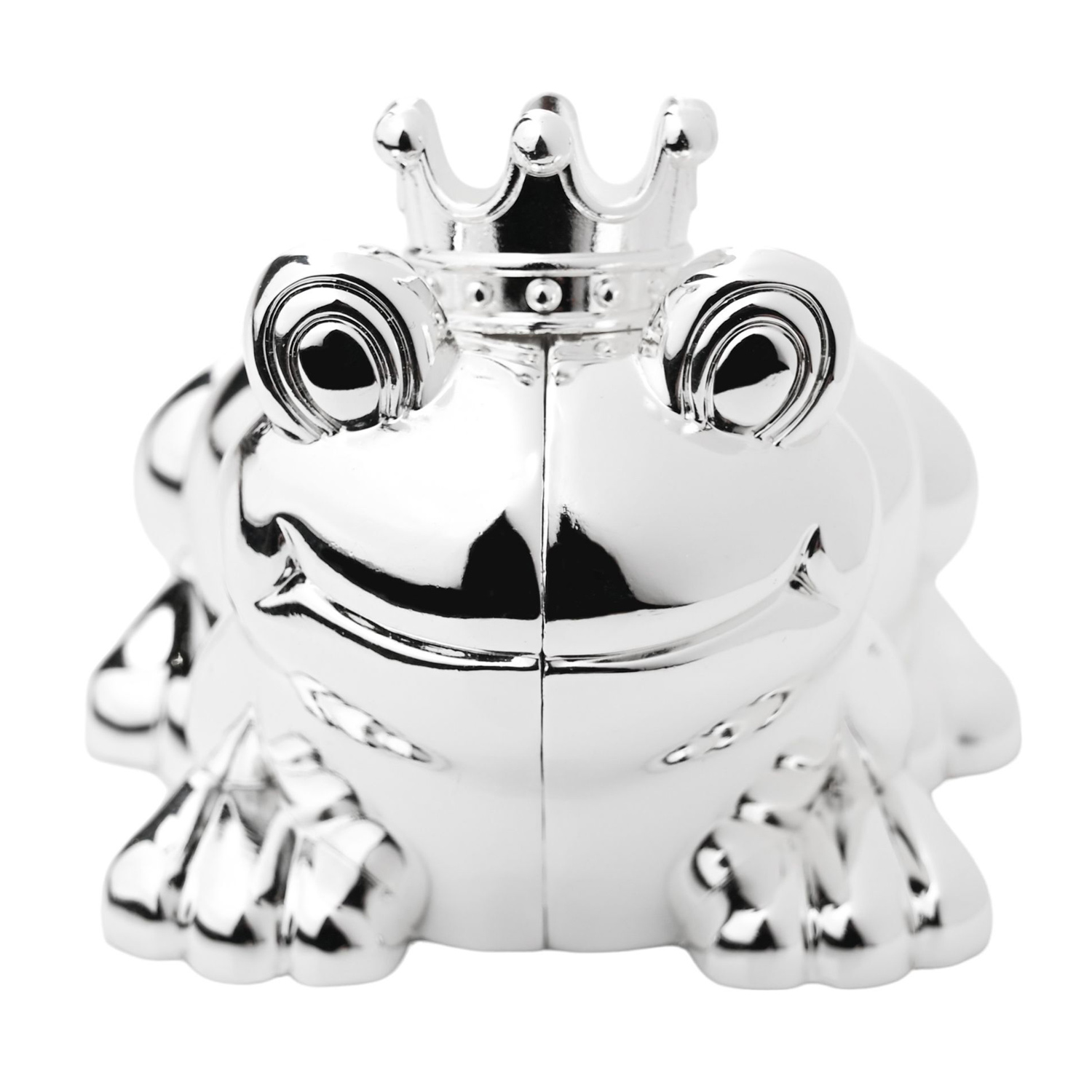 Widdop Bambino Посребрена касичка жаба с корона - Frog
