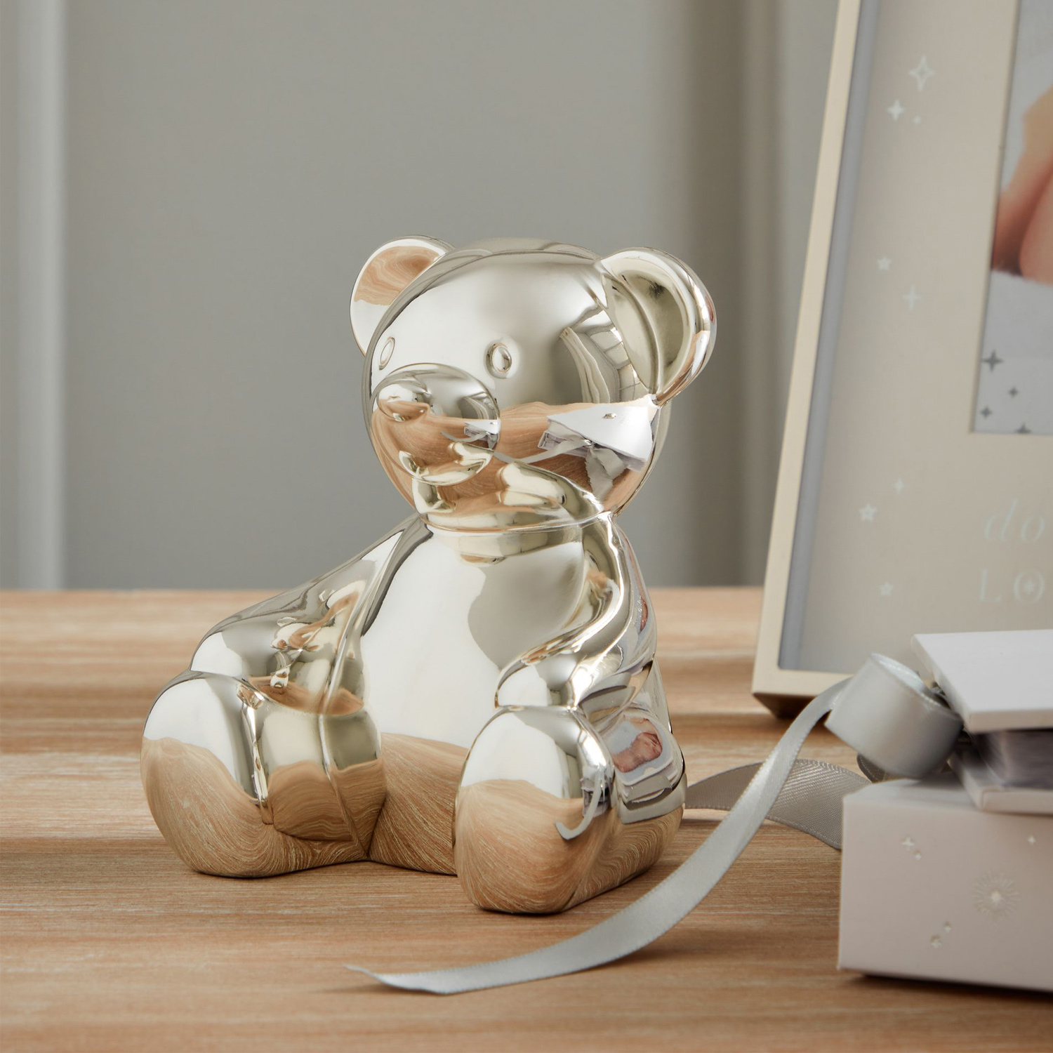 Widdop Bambino Посребрена касичка мече - Bear