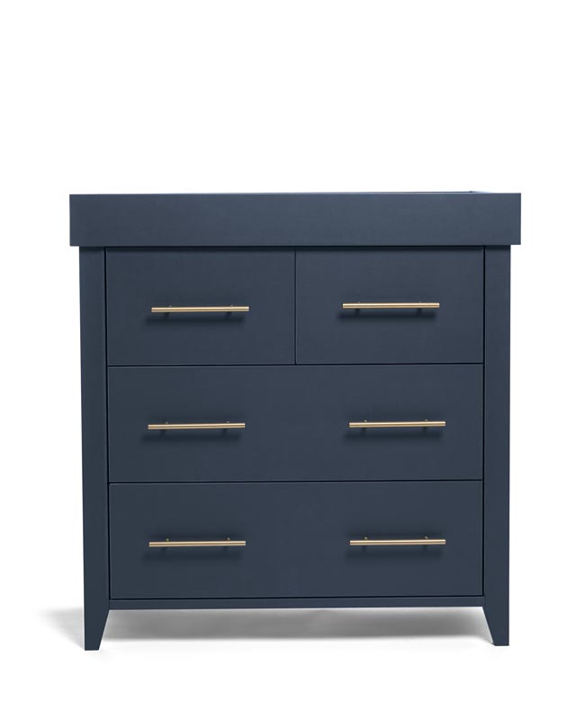 Mamas & Papas Set - Melfi Bed, Dresser and Wardrobe - Midnight Blue