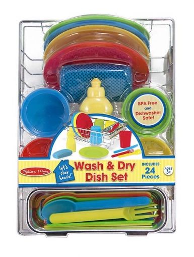 Melissa & Doug - Комплект сушилня със съдове и прибори