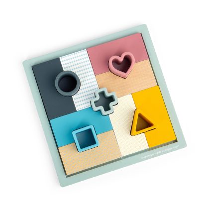 Wooden puzzle with silicone shapes - BIGJIGS
