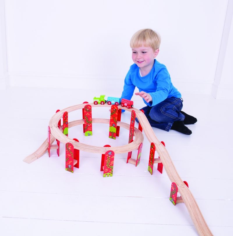 Bigjigs- Wooden track with rails