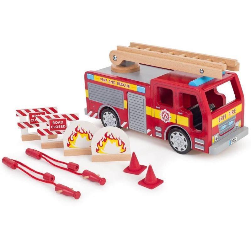 Bigjigs - Wooden fire truck
