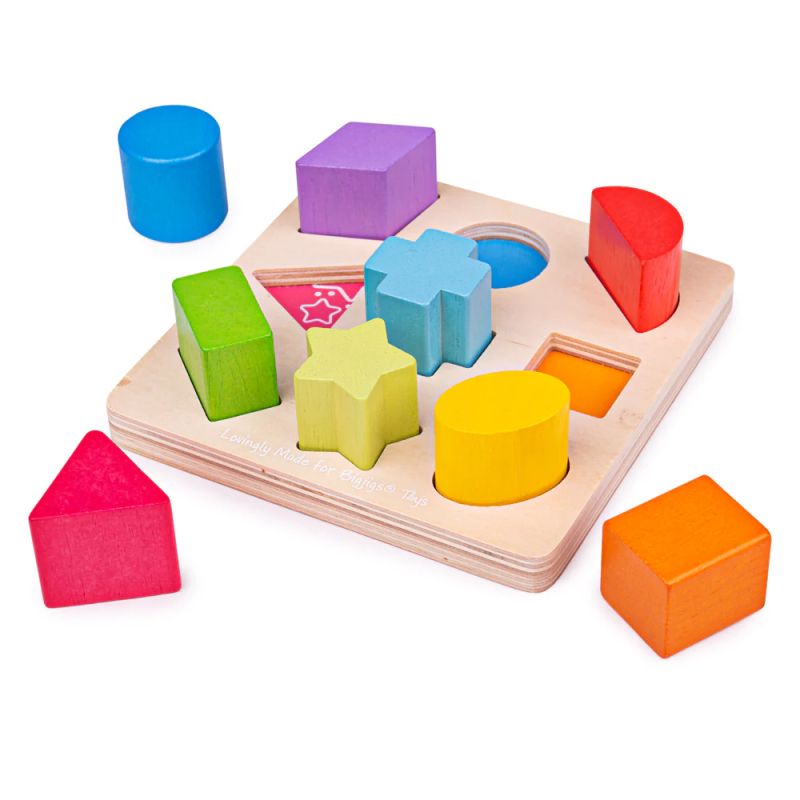 Bigjigs- Wooden children’s geometric shape sorter