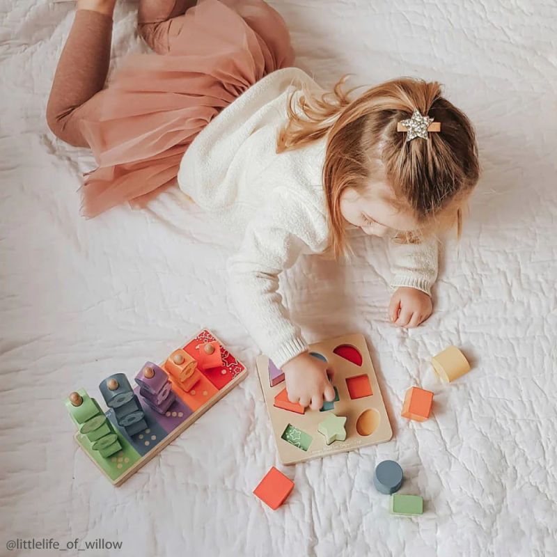 Bigjigs- Wooden children’s geometric shape sorter