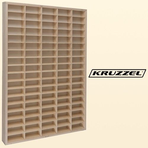 Дървен рафт за съхранение на колички и играчки - 90 отделения - Kruzzel