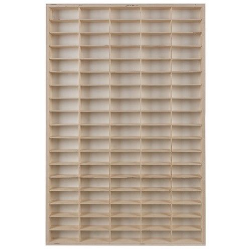 Дървен рафт за съхранение на колички и играчки - 90 отделения - Kruzzel