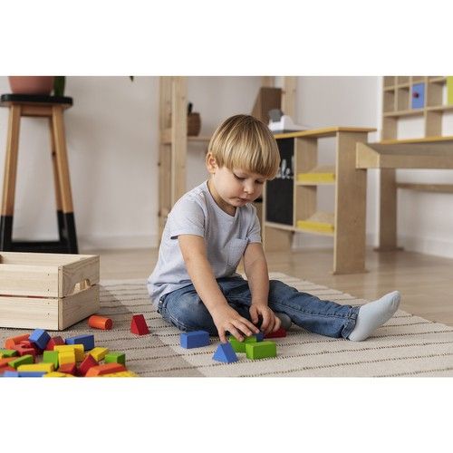 Wooden blocks - 100 pieces - Kruzzel