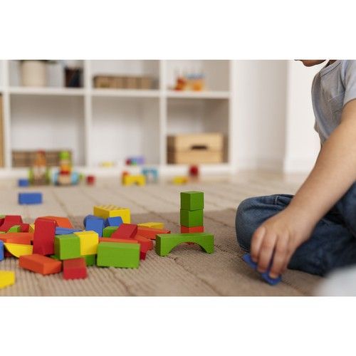 Wooden blocks - 100 pieces - Kruzzel