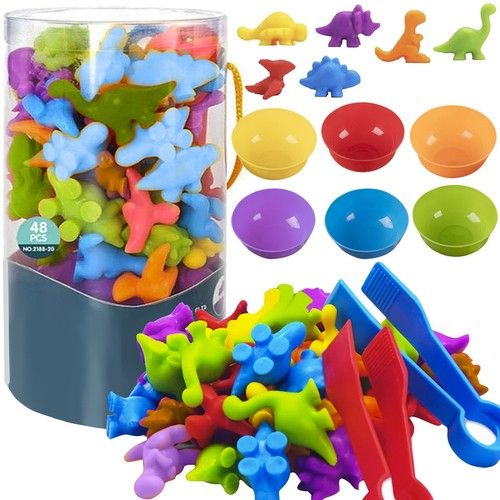 Educational Dinosaur Counting Game - 56 Pieces - Kruzzel