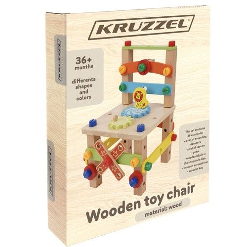 Self-assembly wooden chair for children - Kruzzel