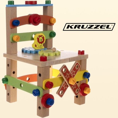 Self-assembly wooden chair for children - Kruzzel
