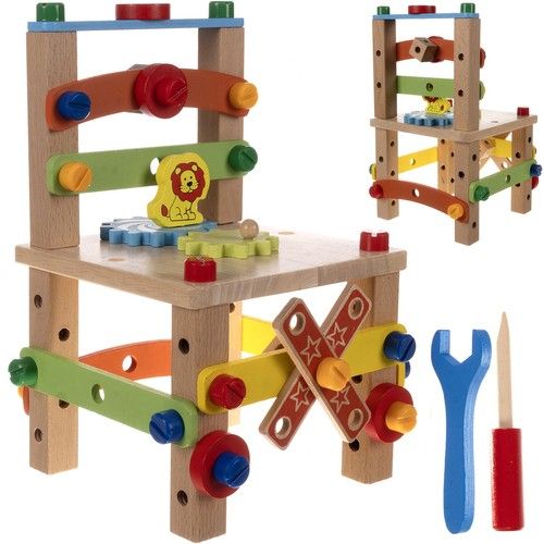 Self-assembly wooden chair for children - Kruzzel