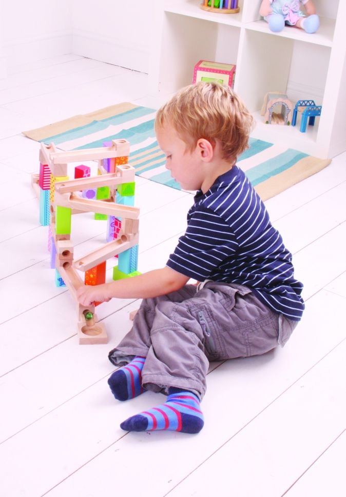 Bigjigs - Wooden ball track - Competition (damaged packaging)