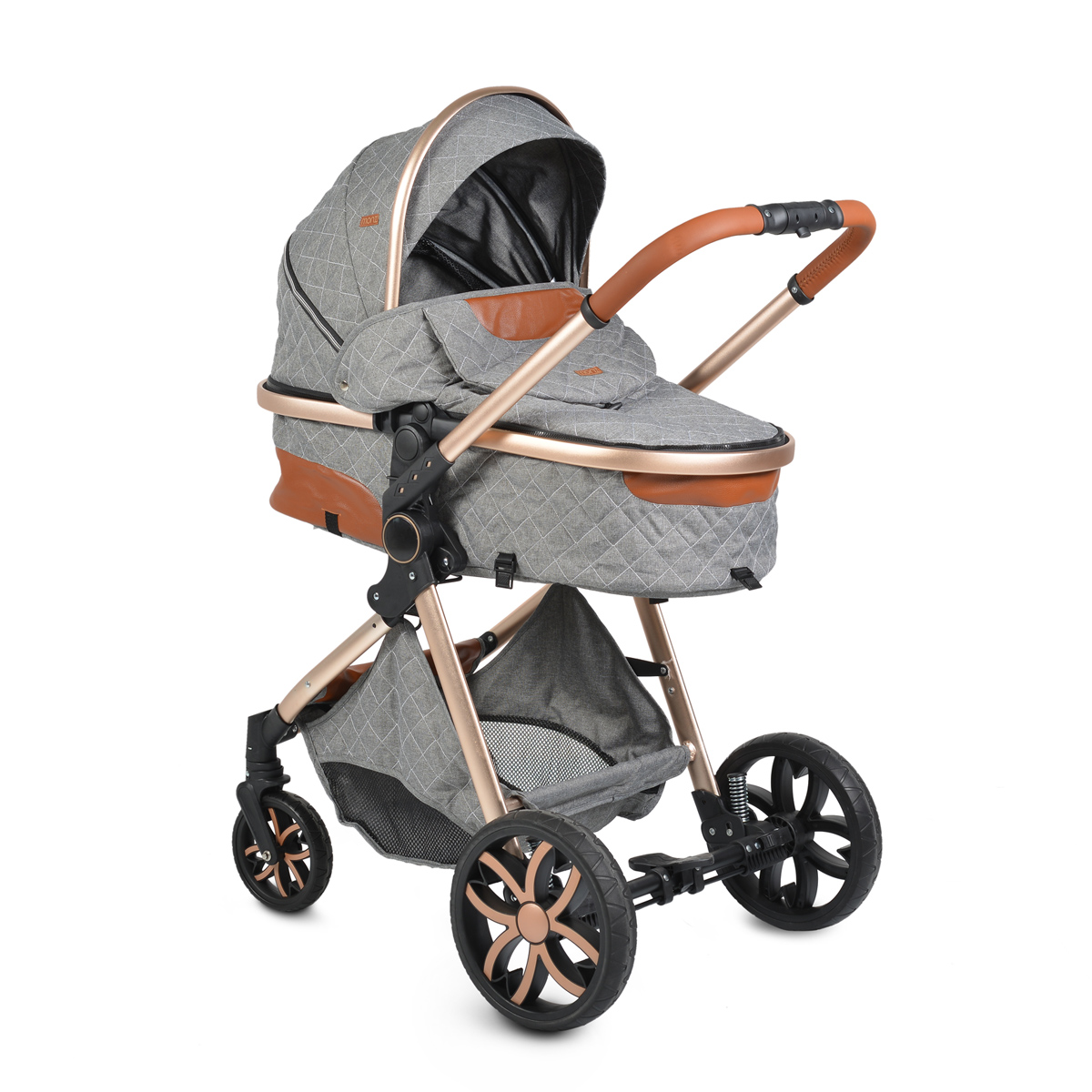 Baby stroller Alma beige dark grey