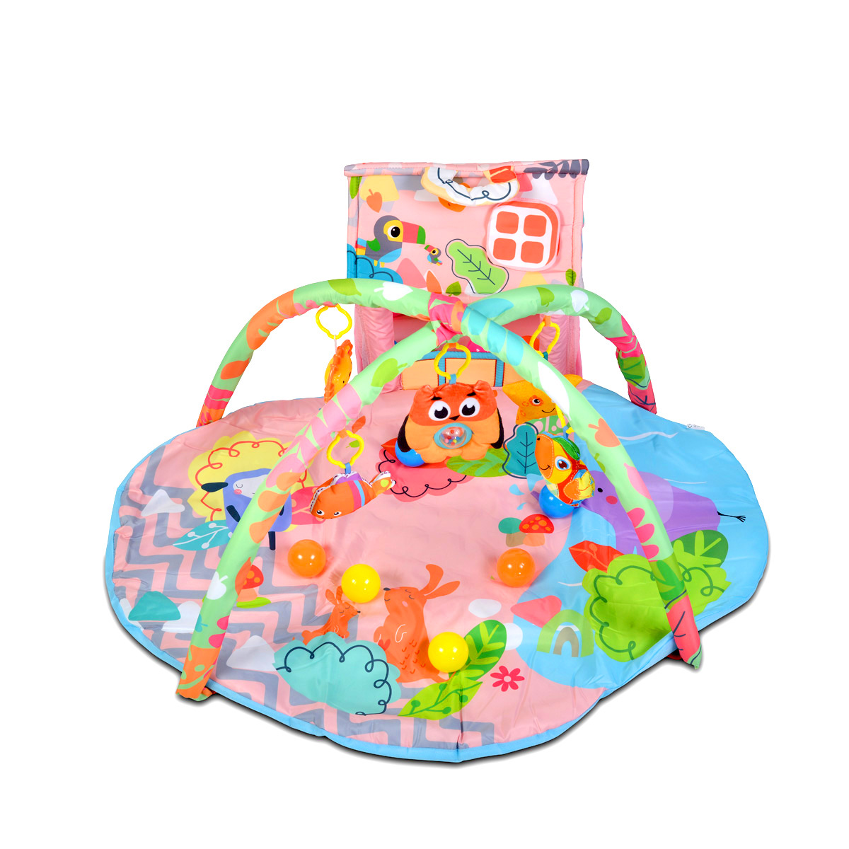 Play mat Happy Farm pink