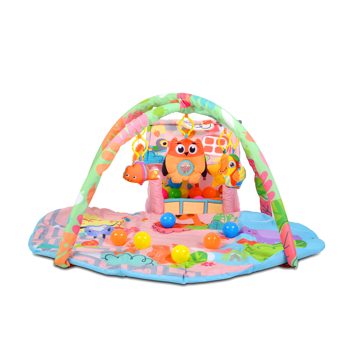 Play mat Happy Farm pink