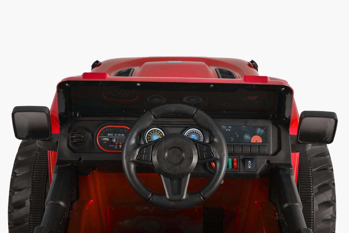 Акумулаторен джип Fuego червен металик