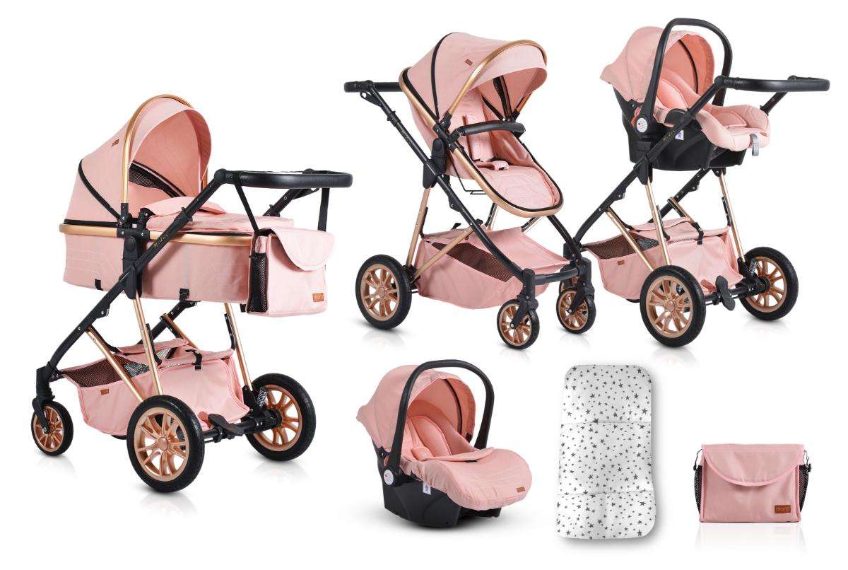 Combined stroller 2 in 1 Midas pink
