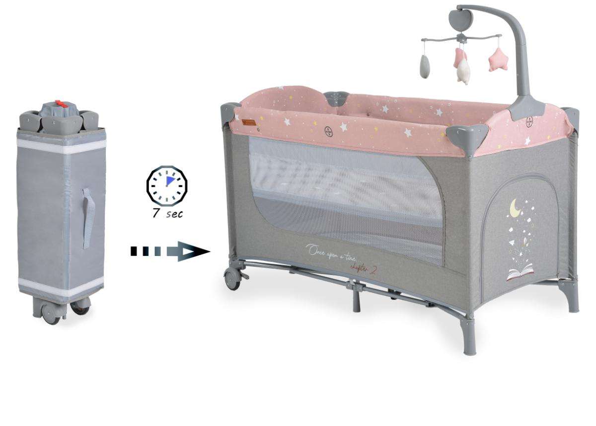 Folding cot Once upon a time 2 pink