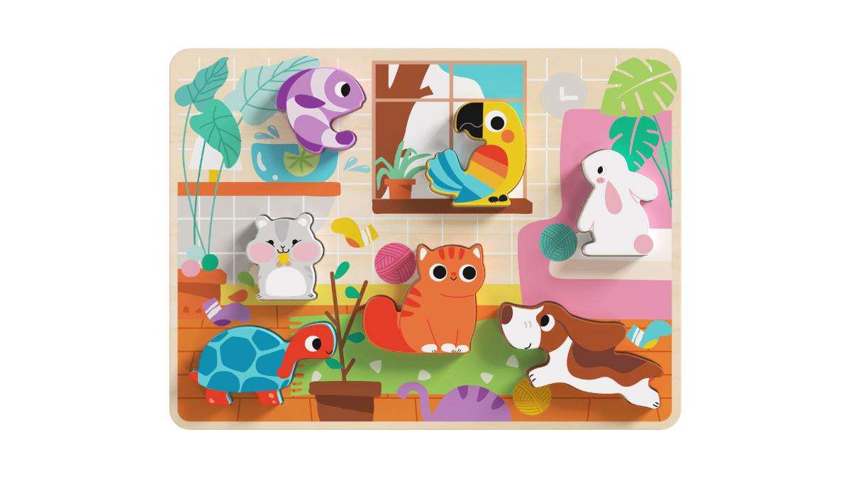 Tooky Toy TH635 Chunky puzzle pet 8 pcs