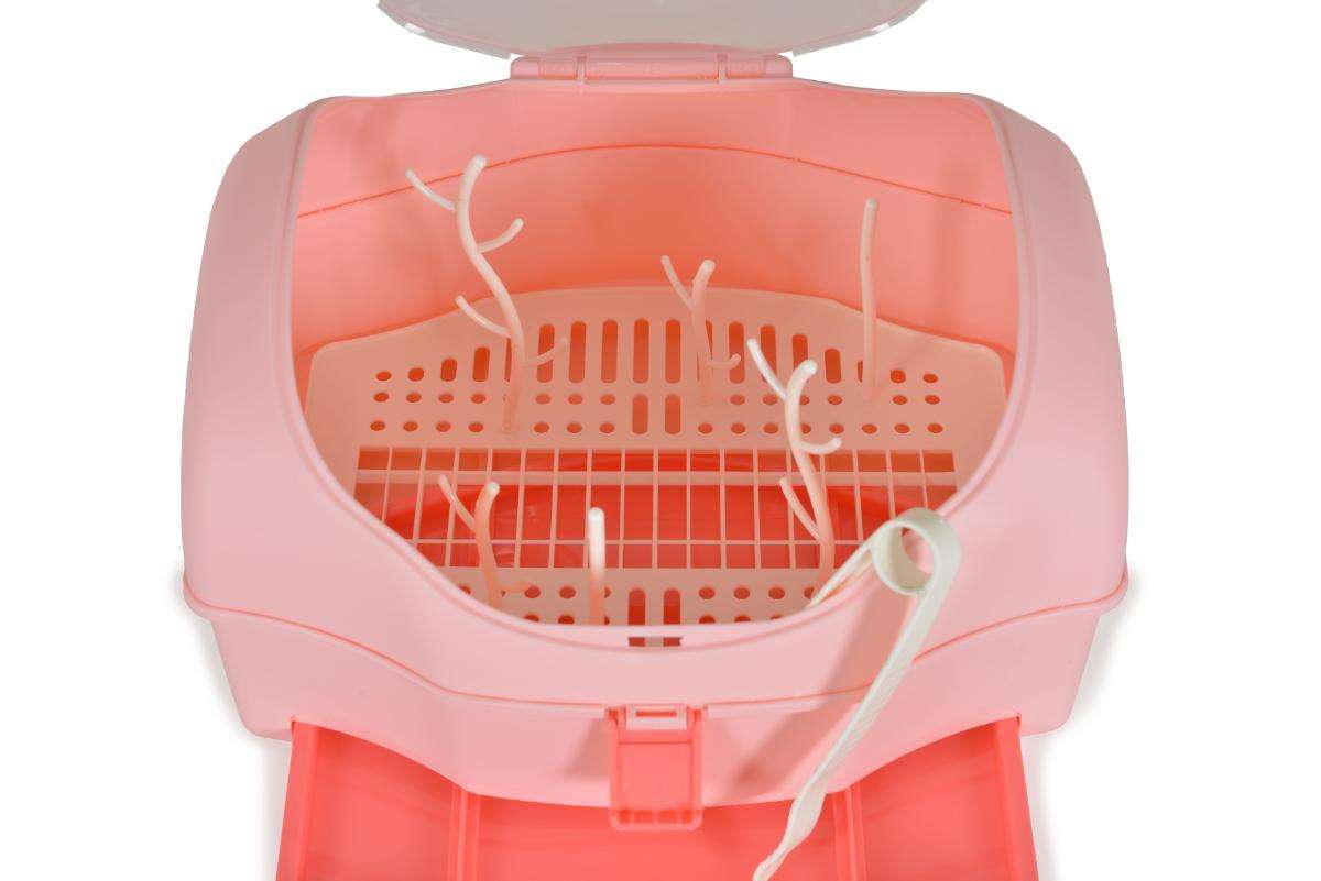 Bottle drying rack Blooming pink
