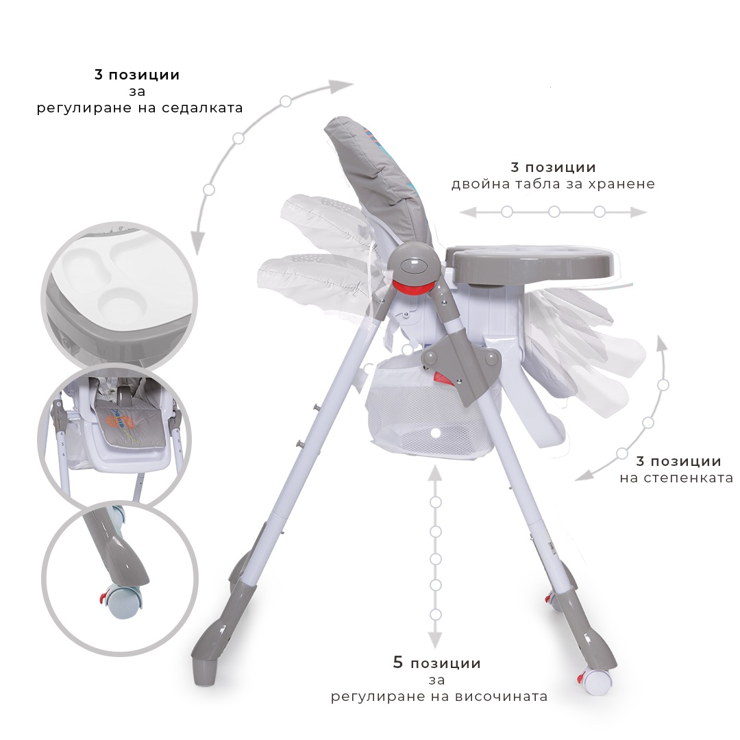 High chair Kimchi grey