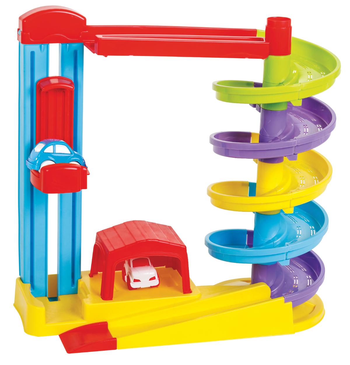 Pilsan Road set with car lift 07668